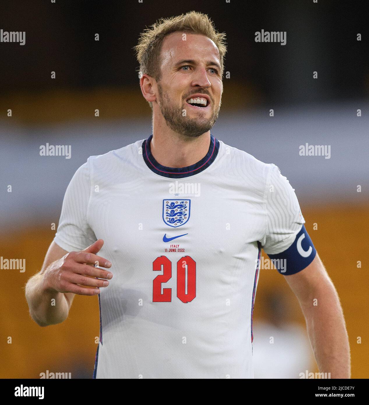 11 Jun 2022 - England v Italy - UEFA Nations League - Group 3 - Molineux Stadium Harry Kane during the match against Italy. Picture Credit : © Mark Pain / Alamy Live News Stock Photo