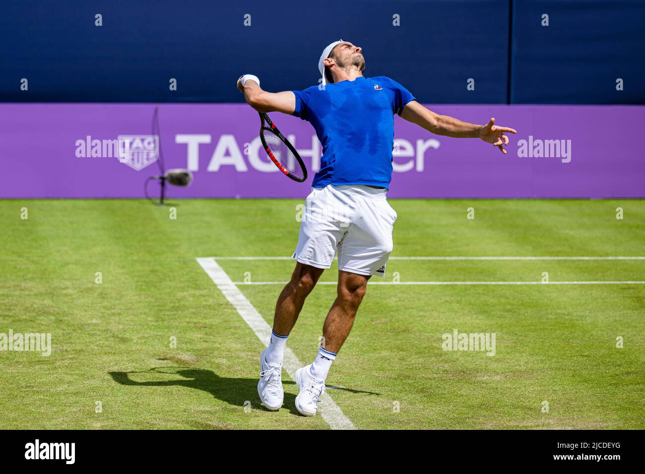 LONDON, UNITED KINGDOM. Jun 12, 2022. Thomas Fabiano (ITA) vs Sam Querrey (USA) during the qualifying match on Day Two of the 2022 Cinch Championships at The Queen's Club on Sunday, June 12, 2022 in LONDON ENGLAND. Credit: Taka G Wu/Alamy Live News Stock Photo