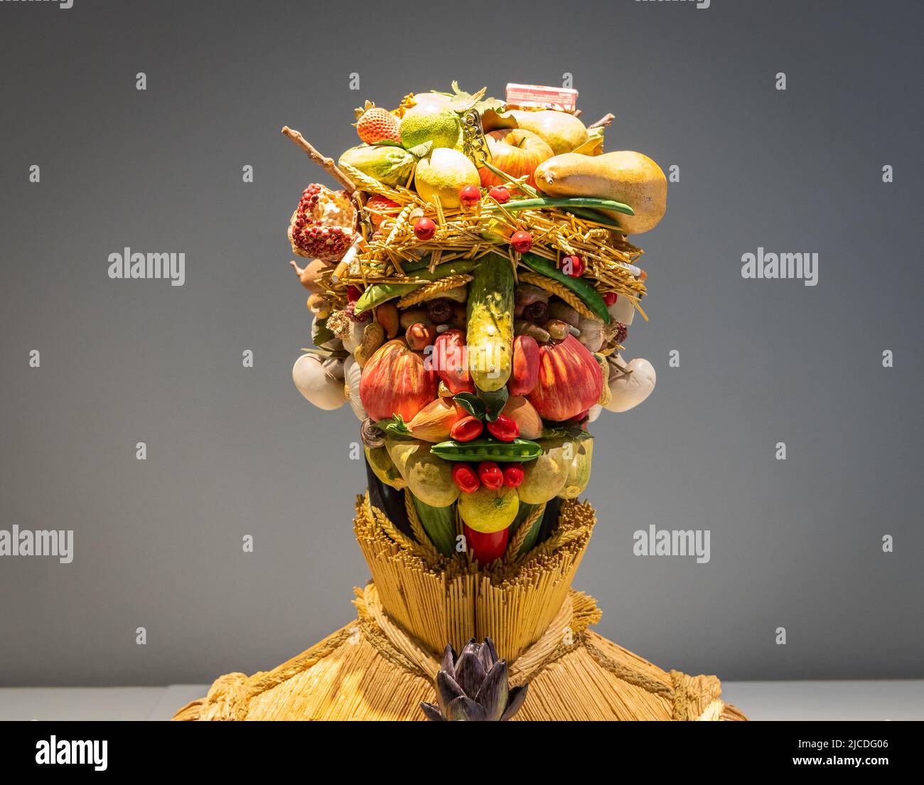 Anthropocene, exhibition of polychrome ceramic sculptures by the Italian artists 'Bertozzi & Casoni' at the Civic Gallery of Trento, northern Italy. Stock Photo