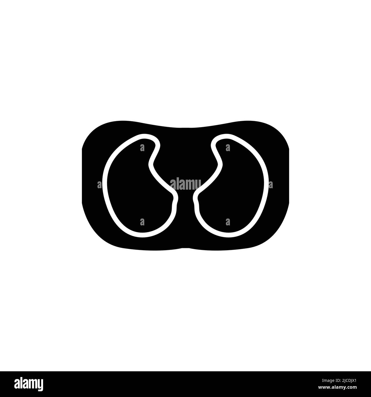 CT scan of the lungs color line icon. Isolated vector element. Outline pictogram for web page, mobile app, promo Stock Vector