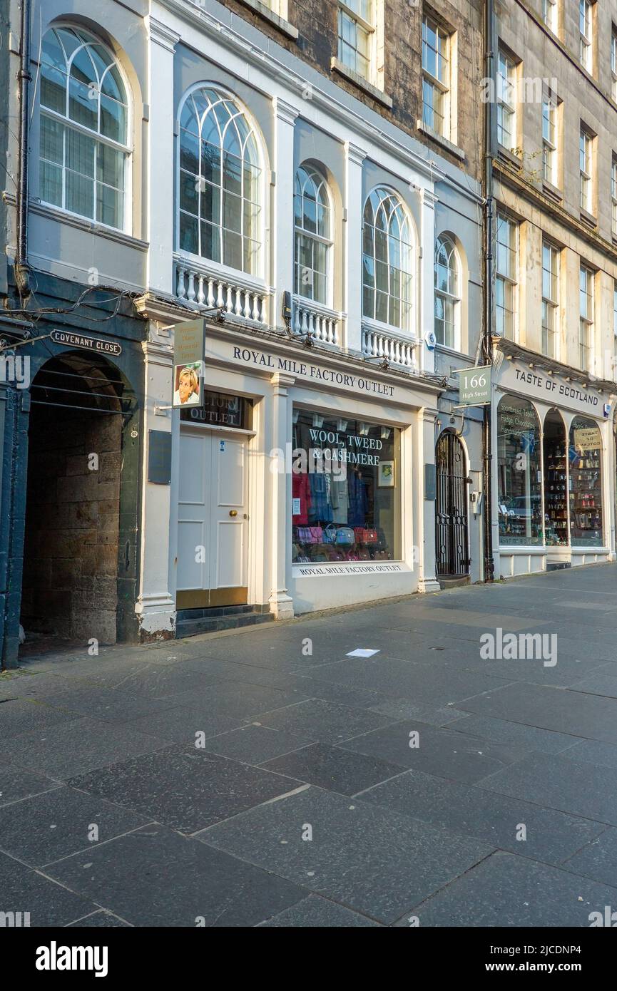 Royal Mile Factory Outlet for purchasing clothing on the Royal Mile