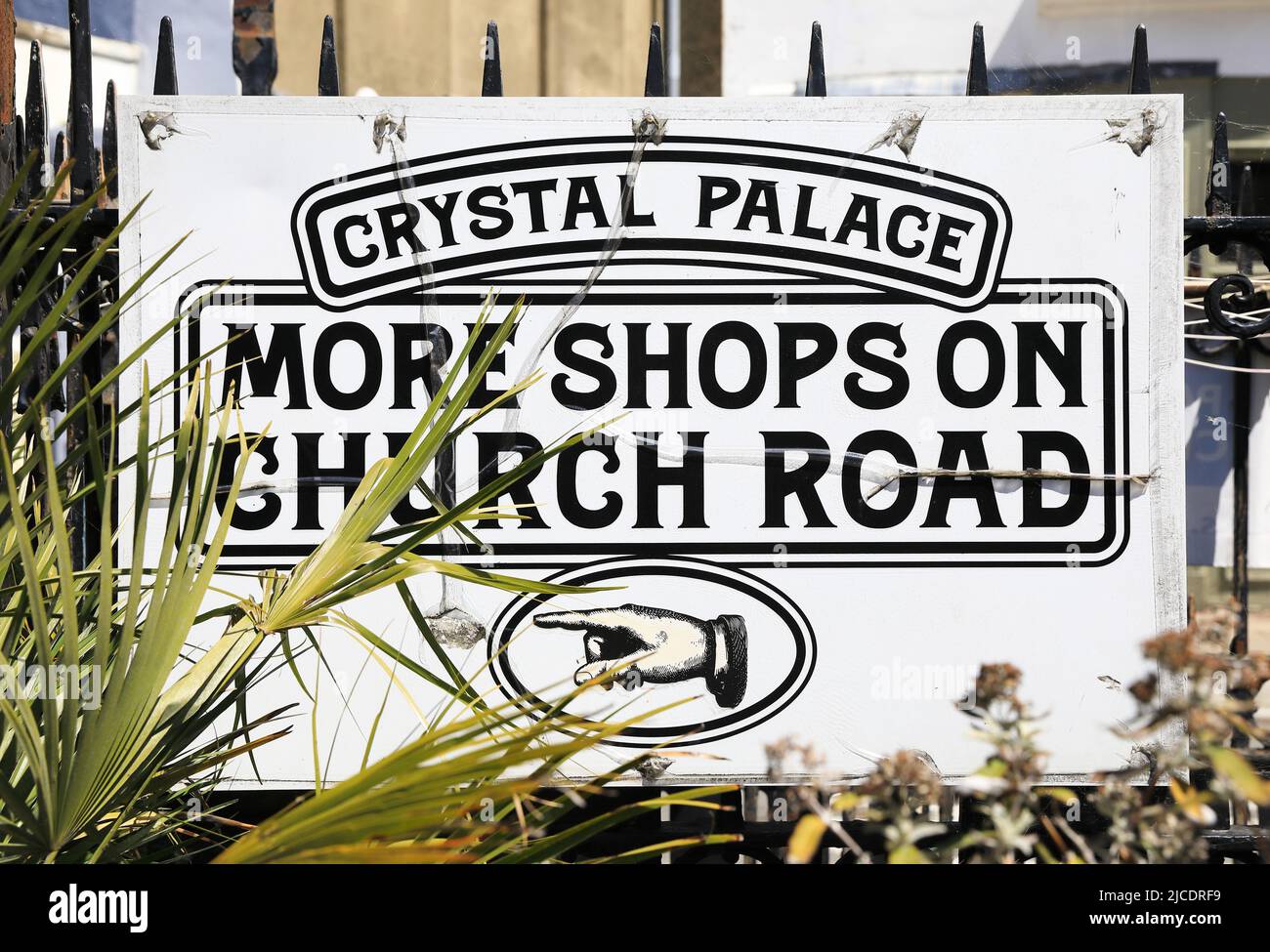 Church Road on trendy Westow Triangle in Crystal Palace in south London, UK Stock Photo