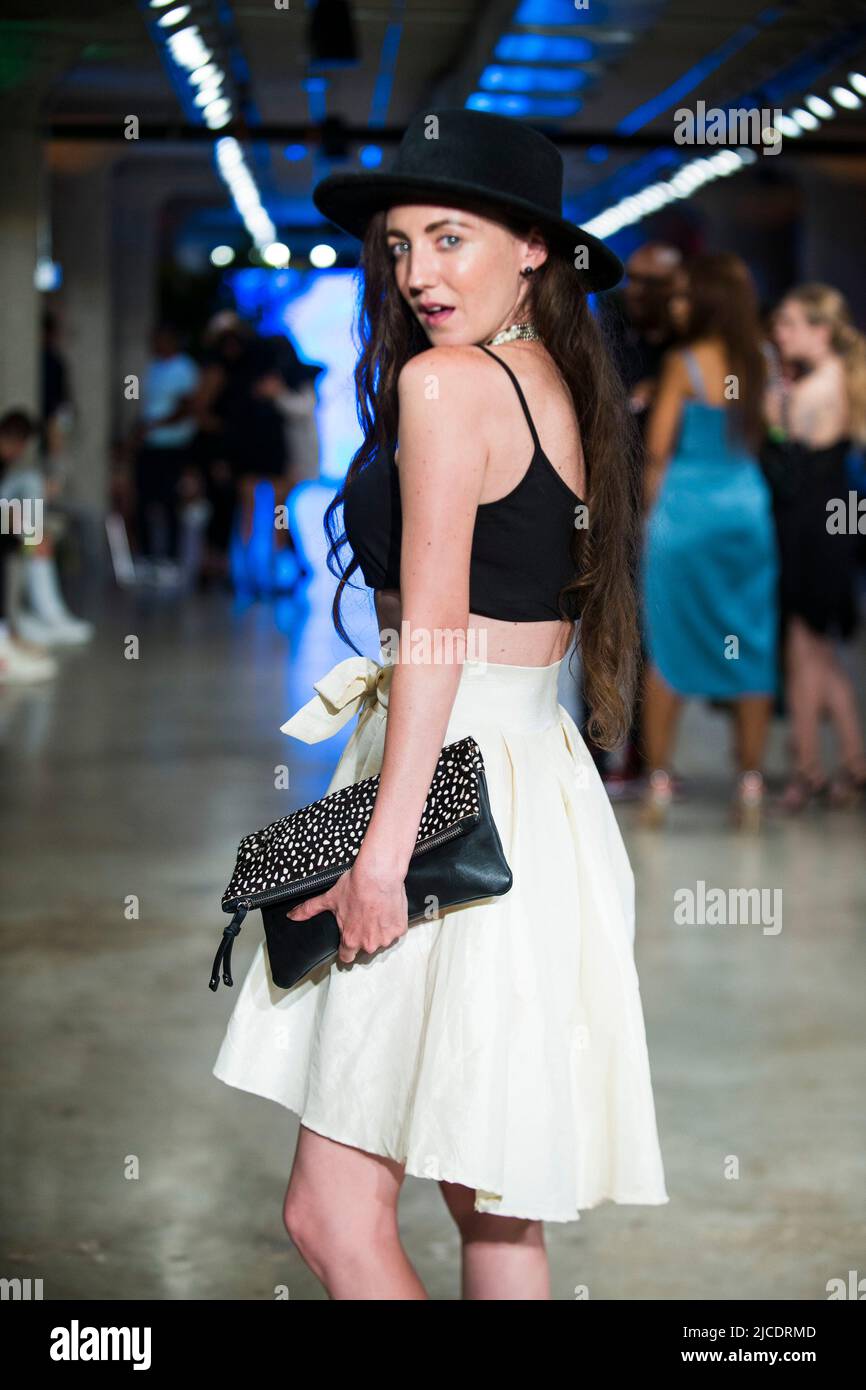 LA Swim Week Day talent arrival Stock Photo Alamy