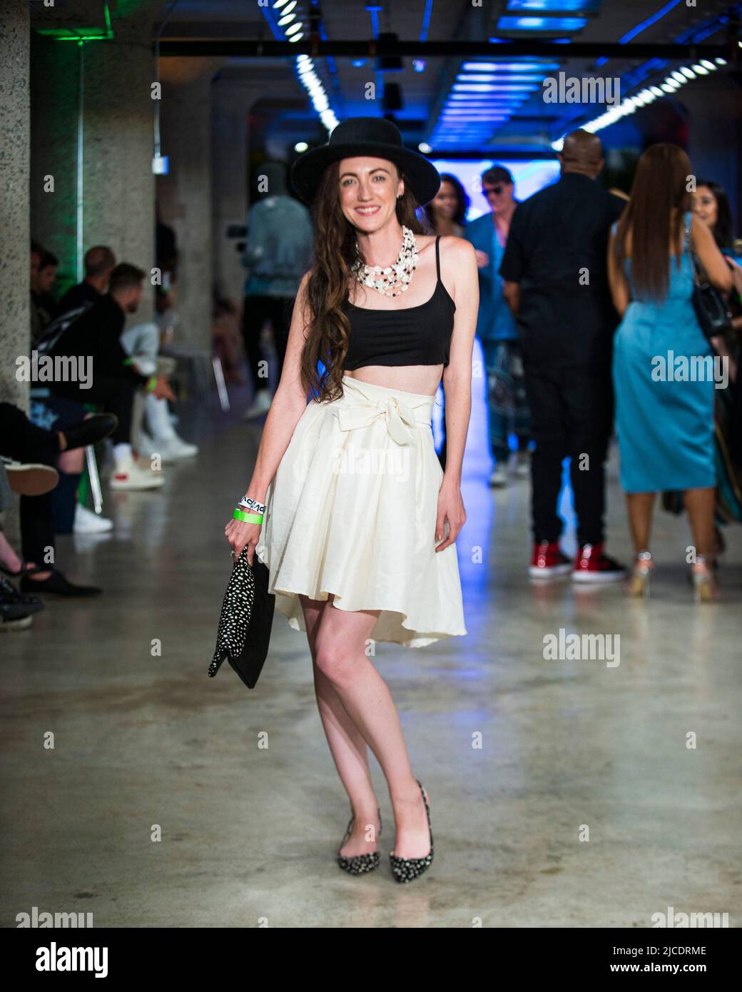 LA Swim Week Day talent arrival Stock Photo Alamy