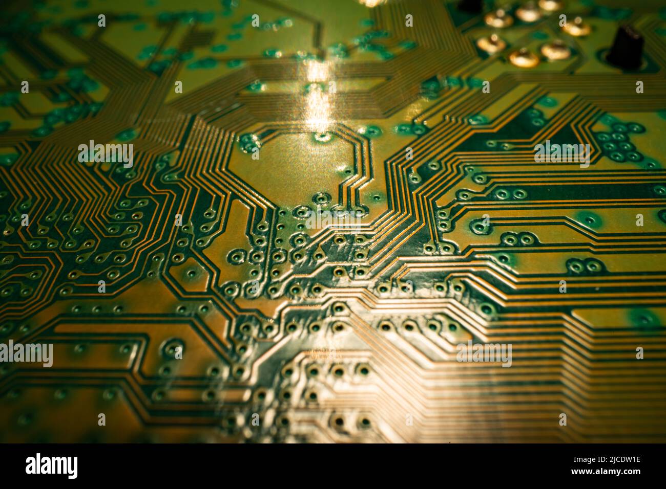 Technology background with circuit board. Electronic computer hardware technology. Motherboard digital chip. Tech science texture. Stock Photo