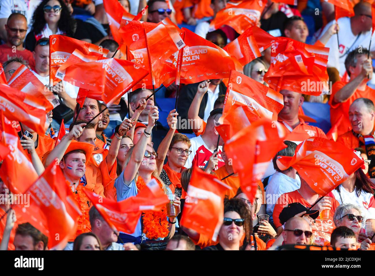 Dutch fans during the UEFA Nations League League A Group 4 match between  Netherlands and Poland at Stadium Feijenoord on June 11, 2022 in Rotterdam,  Netherlands. (Photo by Andrachiewicz/PressFocus/SIPA USA) France OUT,