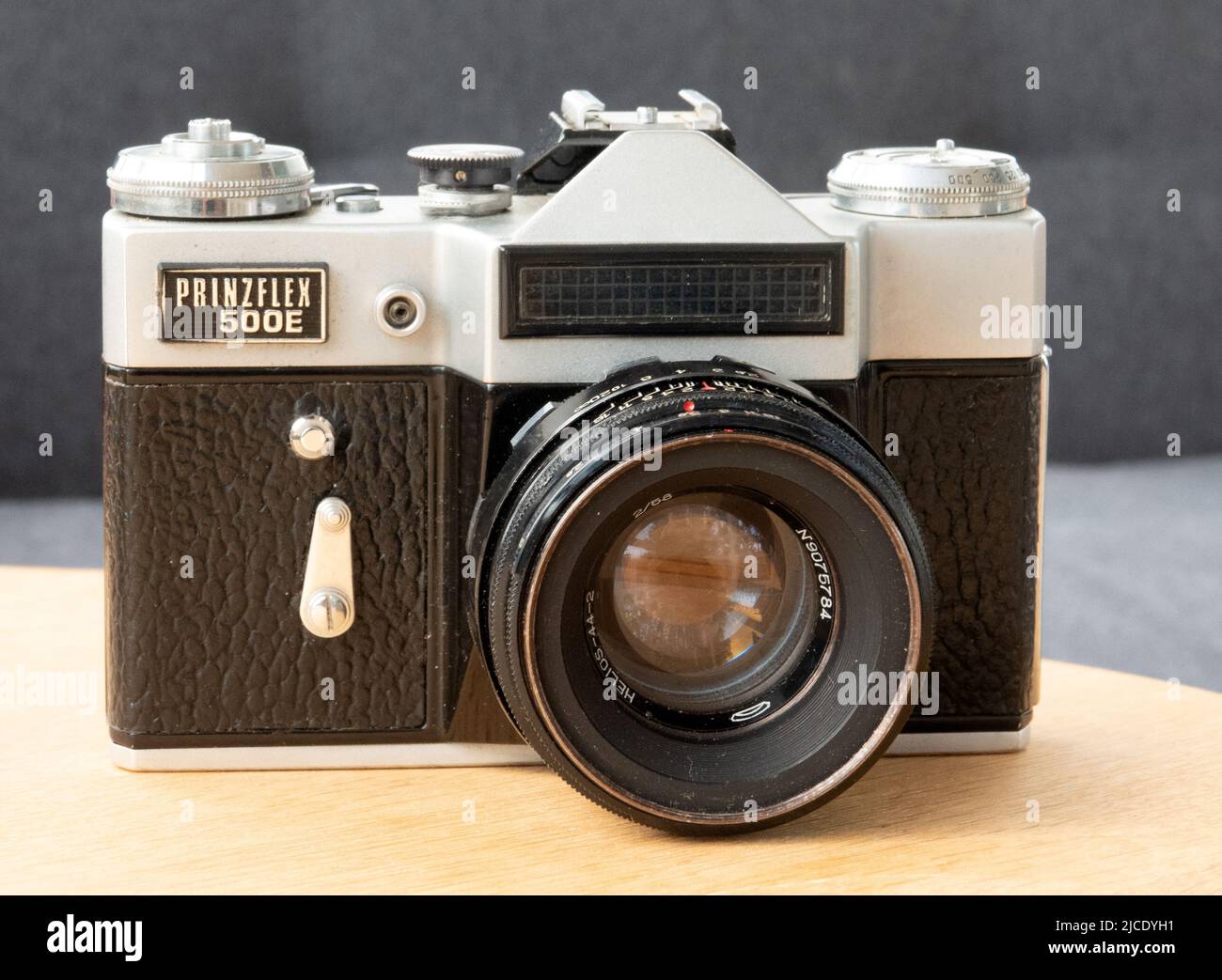 Vintage Prinzflex 500E 35mm SLR film camera manufactured in Russia Stock Photo