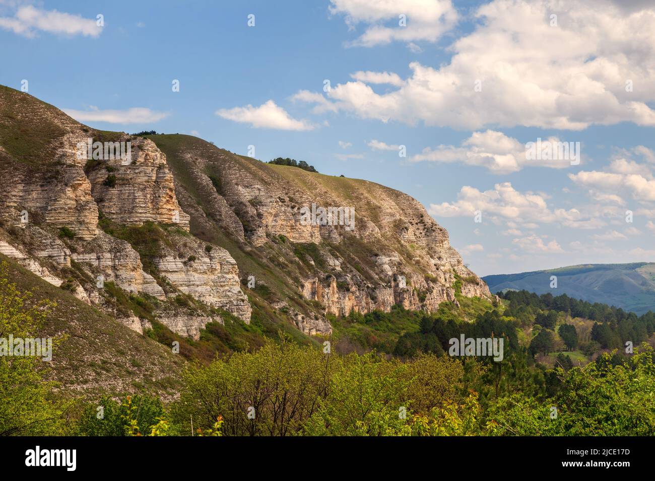 Borgustan ridge mountain range of the Greater Caucasus. Mountain landscape Stock Photo