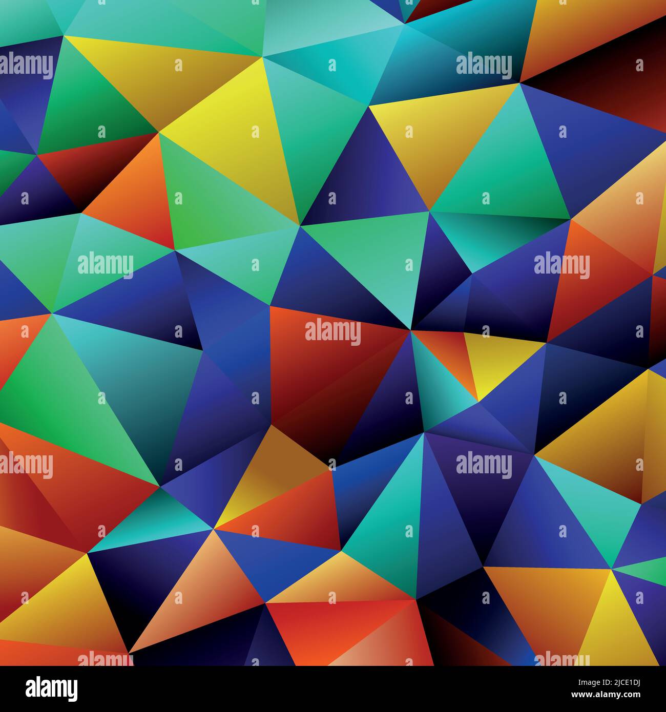 Polygonal rainbow mosaic background. Abstract low poly vector illustration. Triangular pattern in halftone style. Template geometric business design Stock Vector
