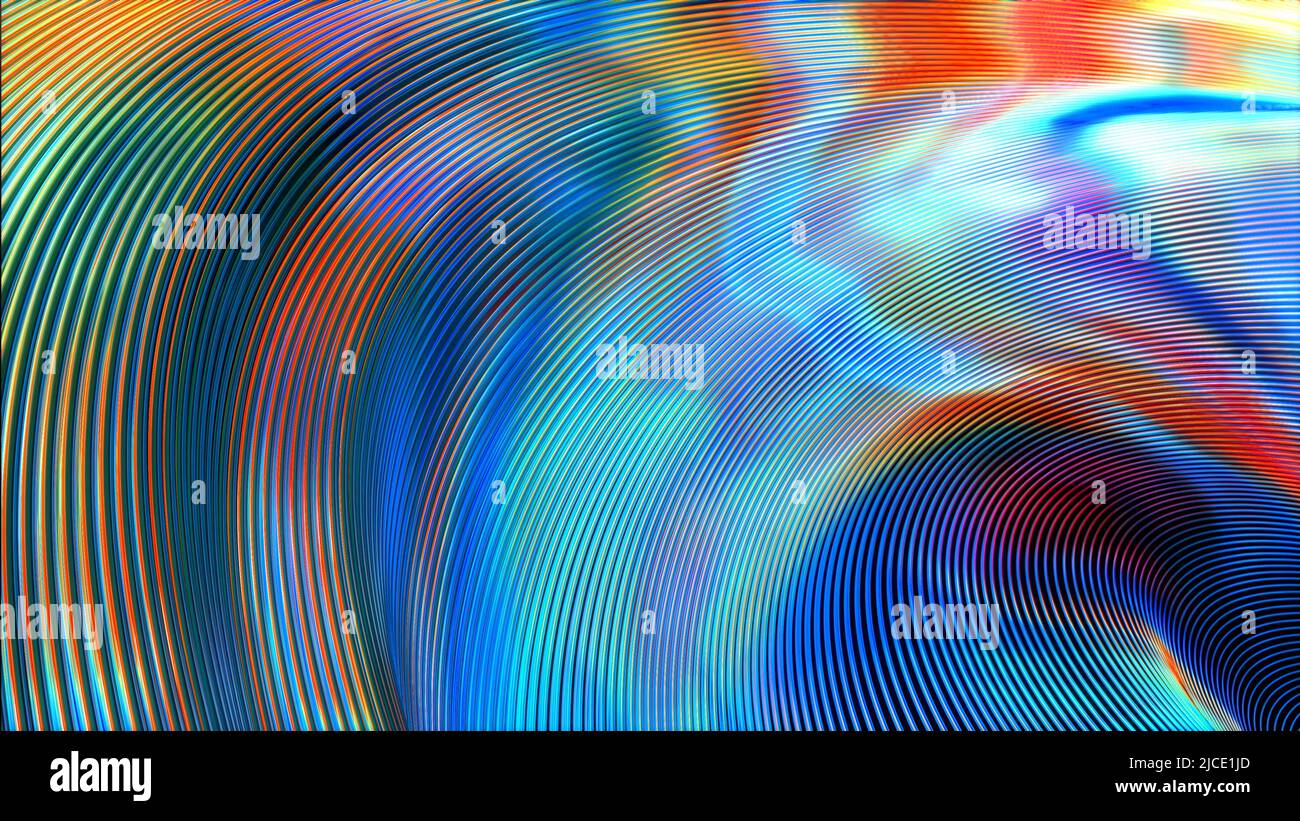 Colorful rainbow shifting lines hitech digital bg abstract 3D