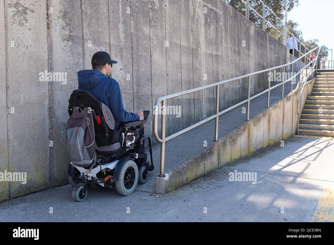 Man Using Ramp Signs Outdoors ramp accessible hi-res stock photography and images - Alamy
