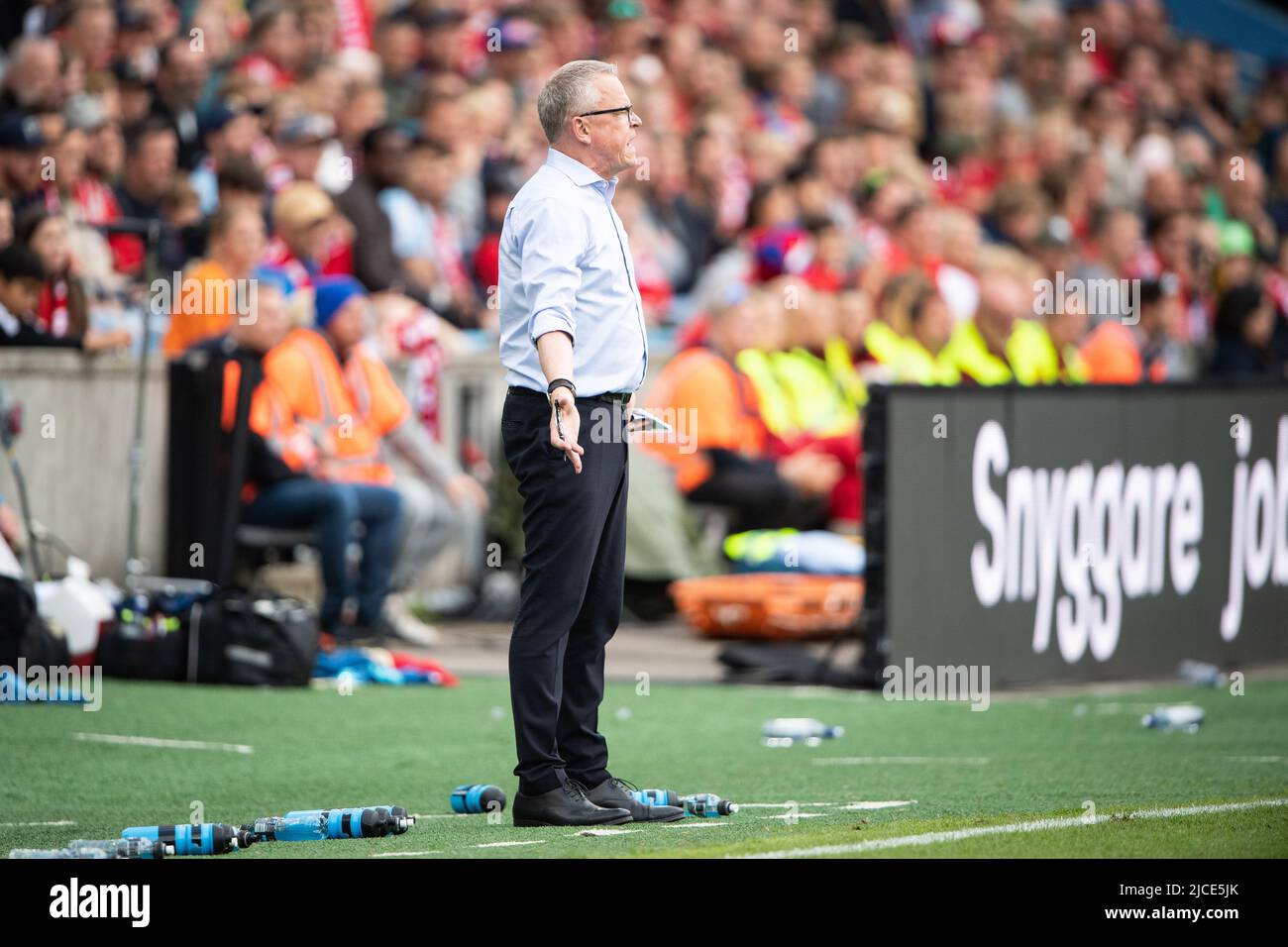 Oslo, Norway. 12th June, 2022. Head coach Janne Andersson of Sweden seen during the UEFA Nations League match between Norway and Sweden at Ullevaal Stadion in Oslo. (Photo Credit: Gonzales Photo/Alamy Live News Stock Photo