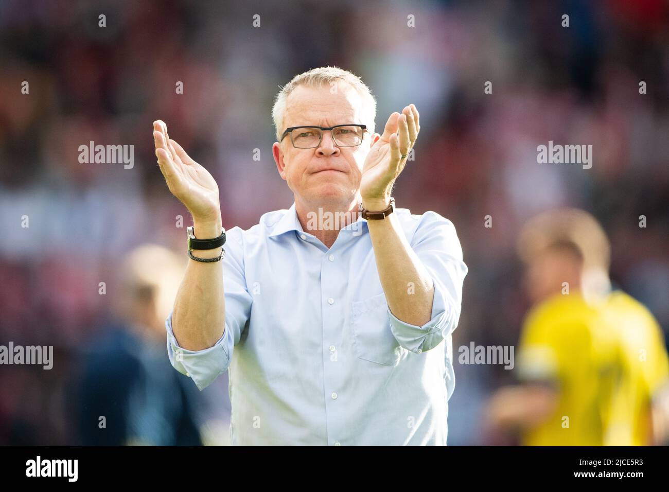 Oslo, Norway. 12th June, 2022. Head coach Janne Andersson of Sweden seen after the UEFA Nations League match between Norway and Sweden at Ullevaal Stadion in Oslo. (Photo Credit: Gonzales Photo/Alamy Live News Stock Photo