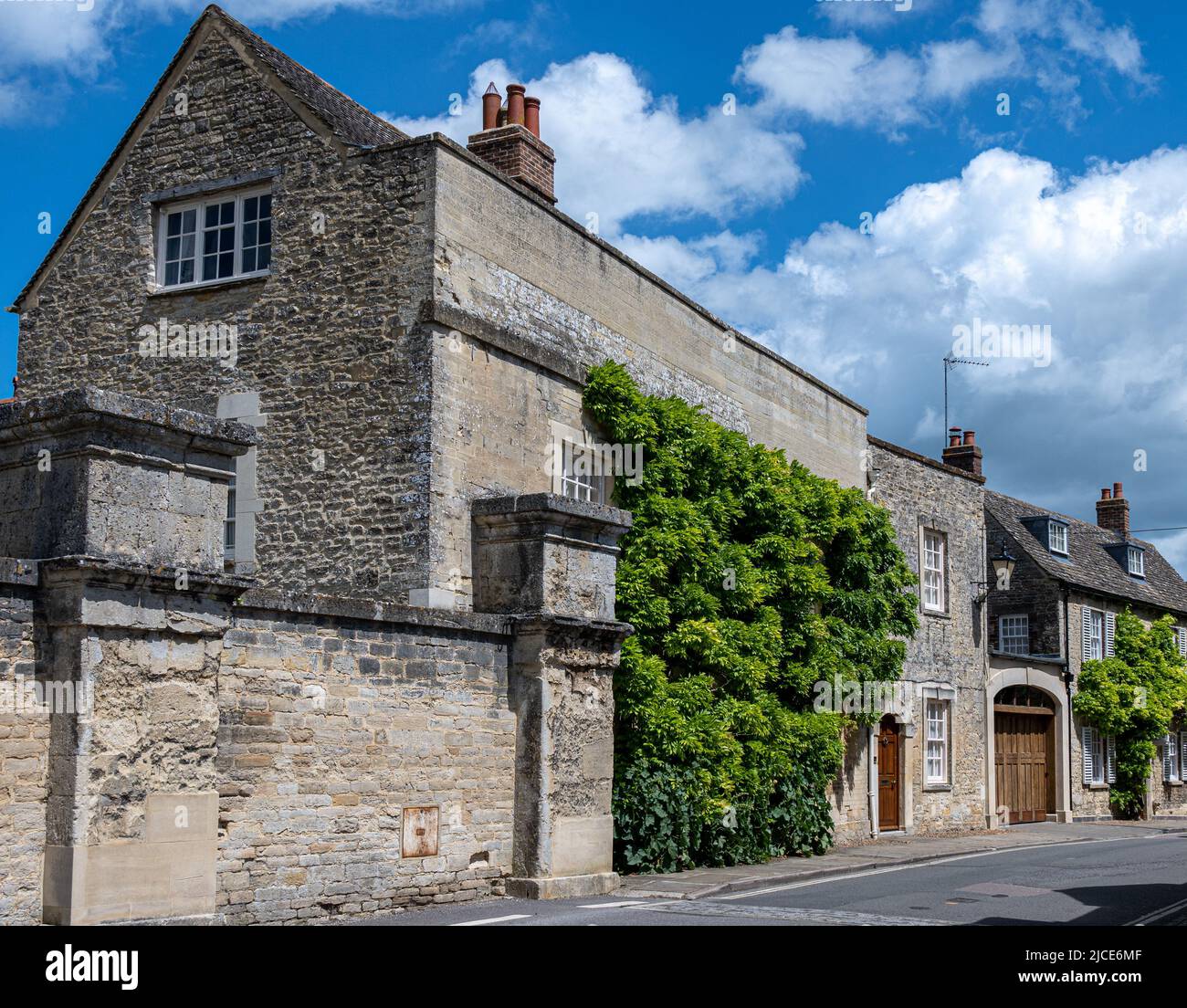 A view along Park Street, Woodstock, Oxfordshire Stock Photo