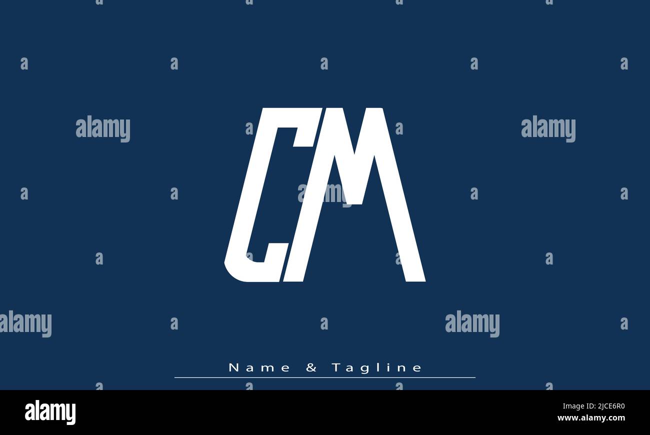 Alphabet letters Initials Monogram logo CM , MC Stock Vector Image ...