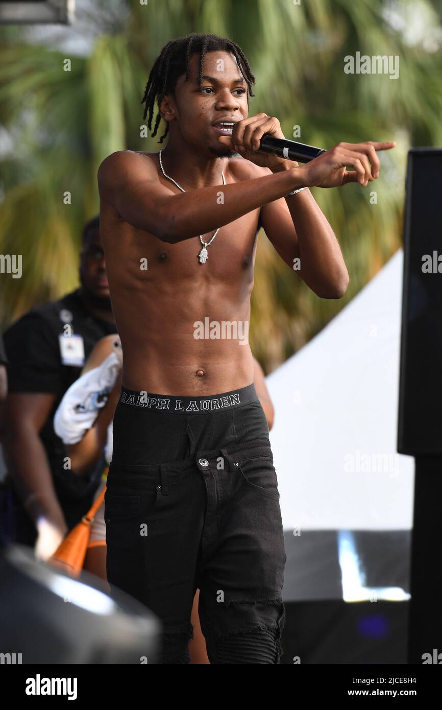 Pompano Beach FL, USA. 11th June, 2022. YSL Kash performs during