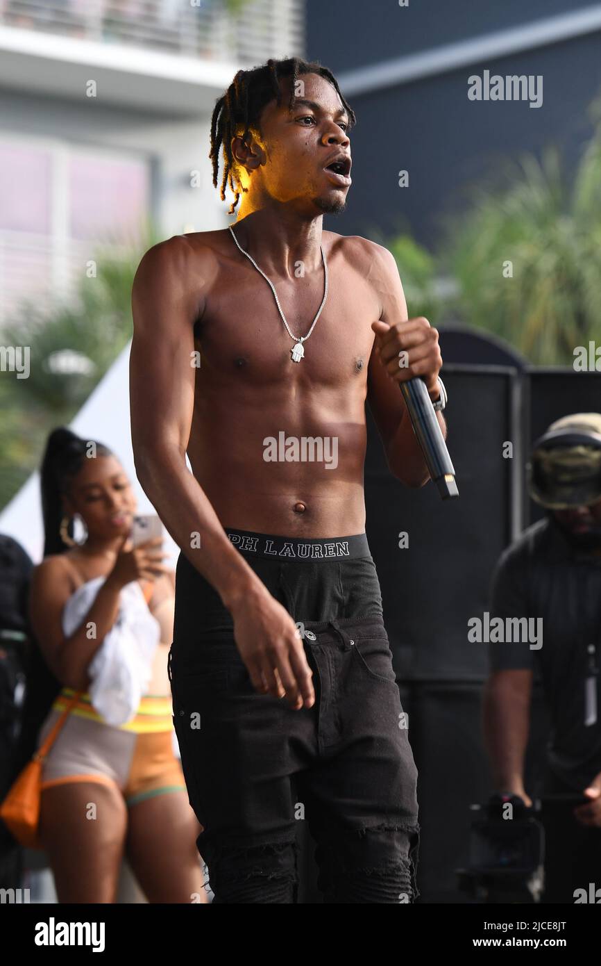 Pompano Beach FL, USA. 11th June, 2022. YSL Kash performs during