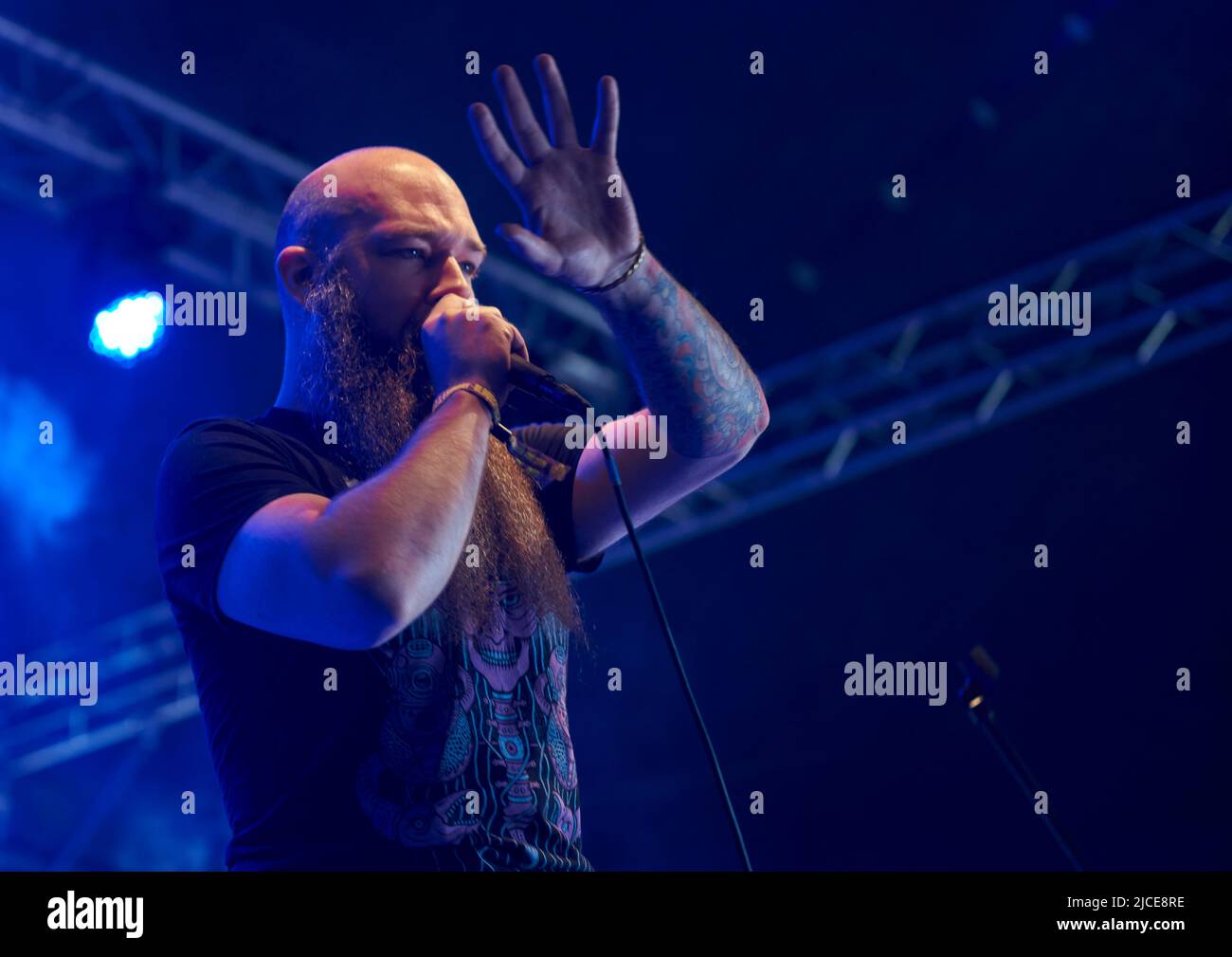 Fractions performs at Bloodstock Open Air Festival, Catton Park, Derbyshire, UK. 12 Aug 2019. Credit: Will Tudor/Alamy Stock Photo