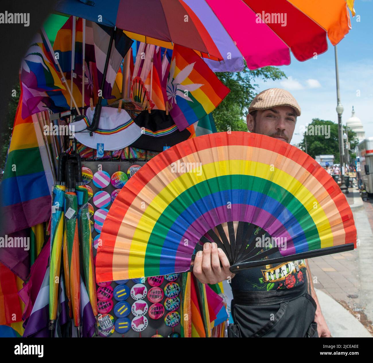 Washington DC, June 12,2022, USA-Gay Pride celebrations are taking place once again in Washington DC after a reduced celebration due to COVID 19.  Tho Stock Photo