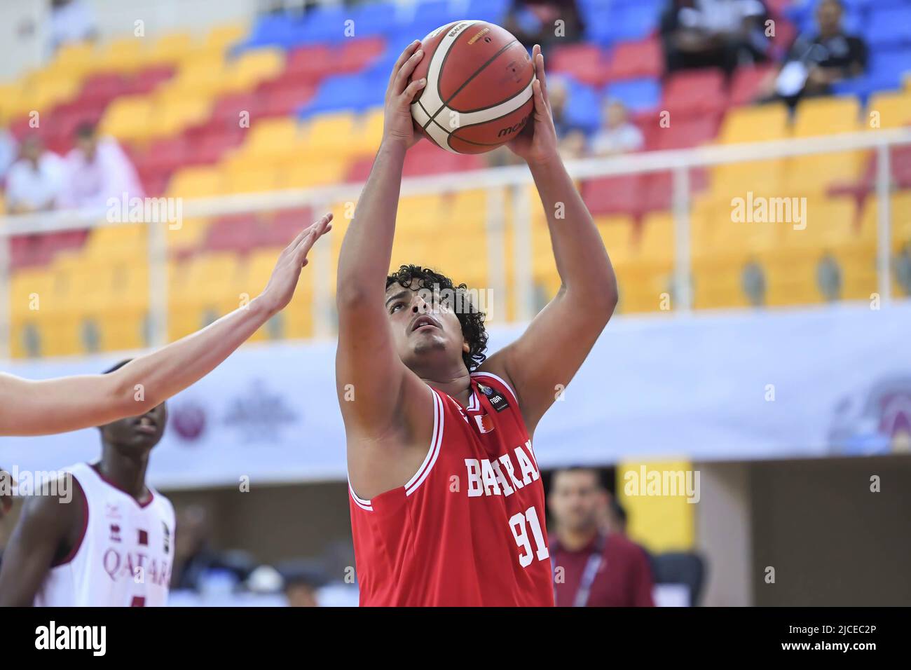 Doha, Qatar. 12th June, 2022. Hamad Alamari of Brunei Basketball team