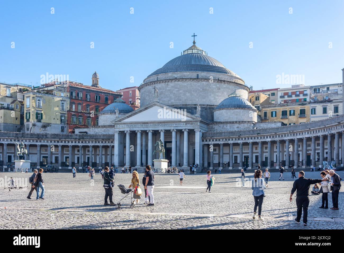 San Francesco di Paola Church, Piazza del Plebiscito, Naples (Napoli), Campania Region, Italy Stock Photo