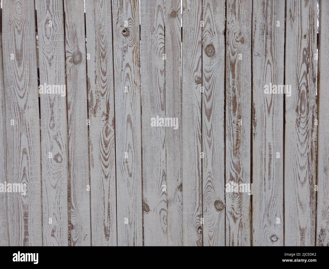 Wooden white fence background. Stock Photo