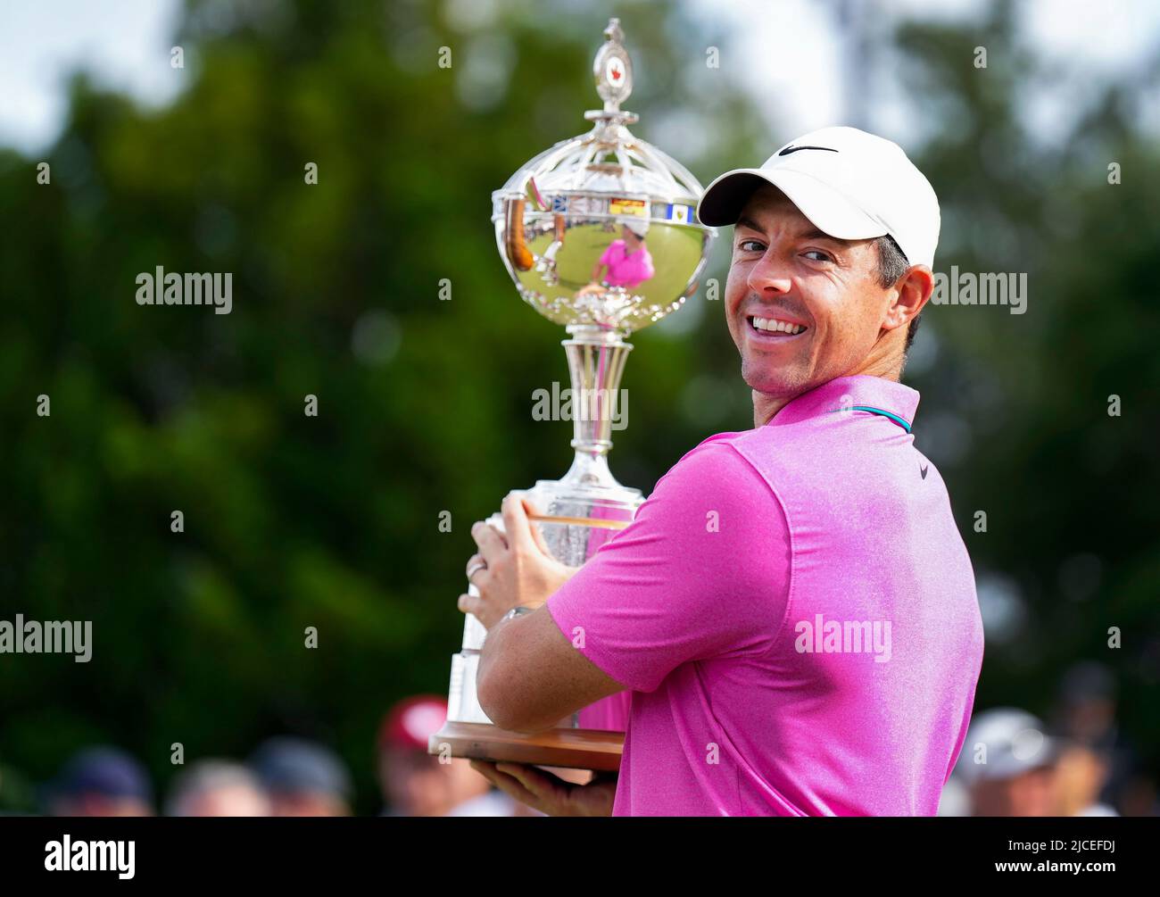 Toronto, Canada, June 12, 2022. Rory McIlroy of Northern Ireland reacts