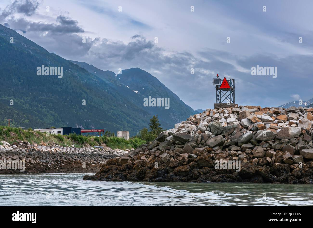 Point Inlet Alaska Construction site roads bridges hi-res stock photography and images - Alamy