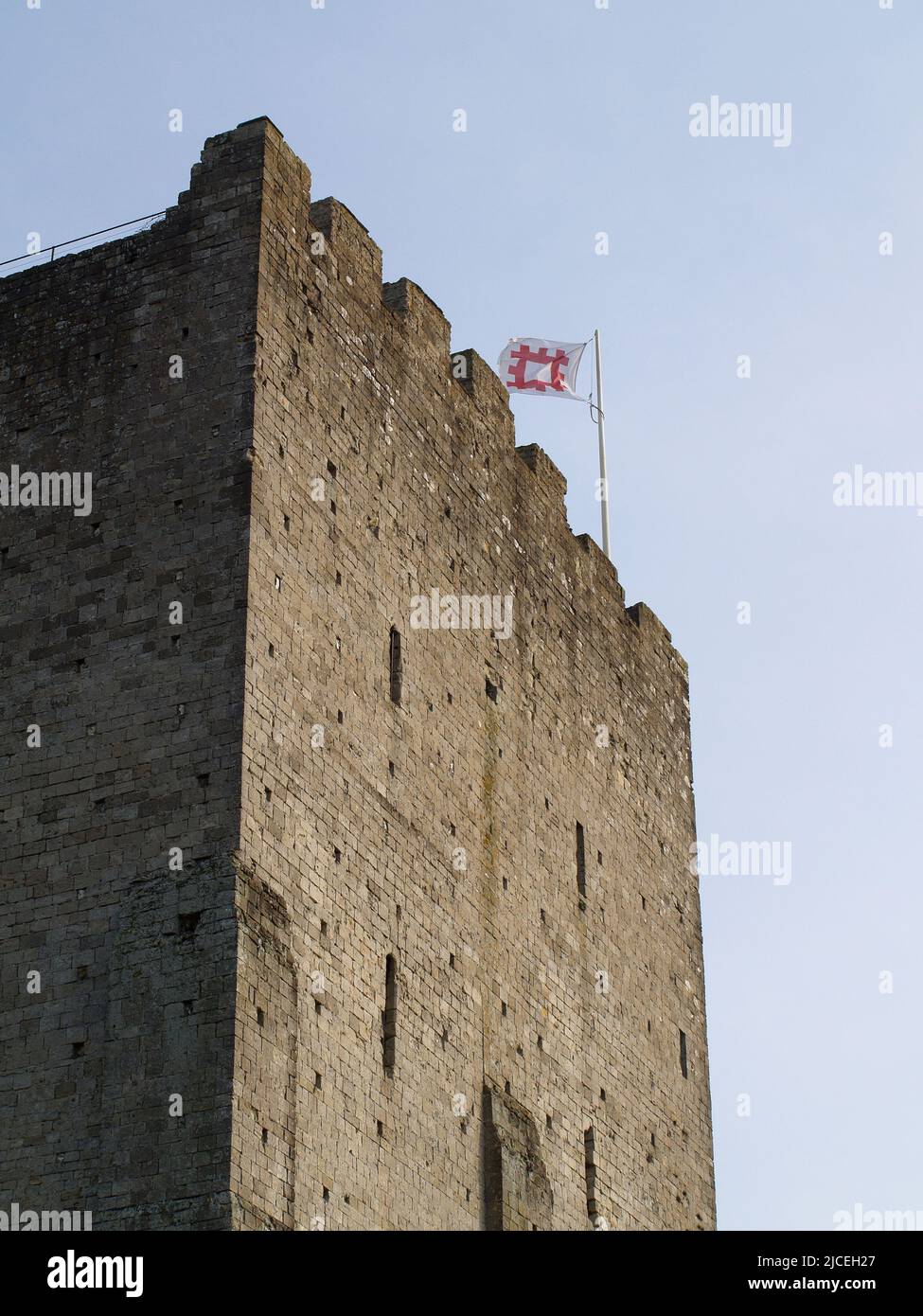 Portchester Castle, a medieval fortress at Portchester, Fareham, Hampshire, England, UK Stock Photo