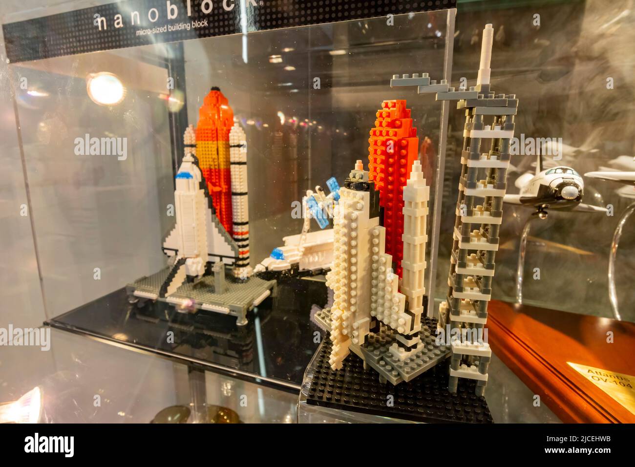 Los Angeles, JAN 29 2015 Nano block toy Space Shuttle Endeavour