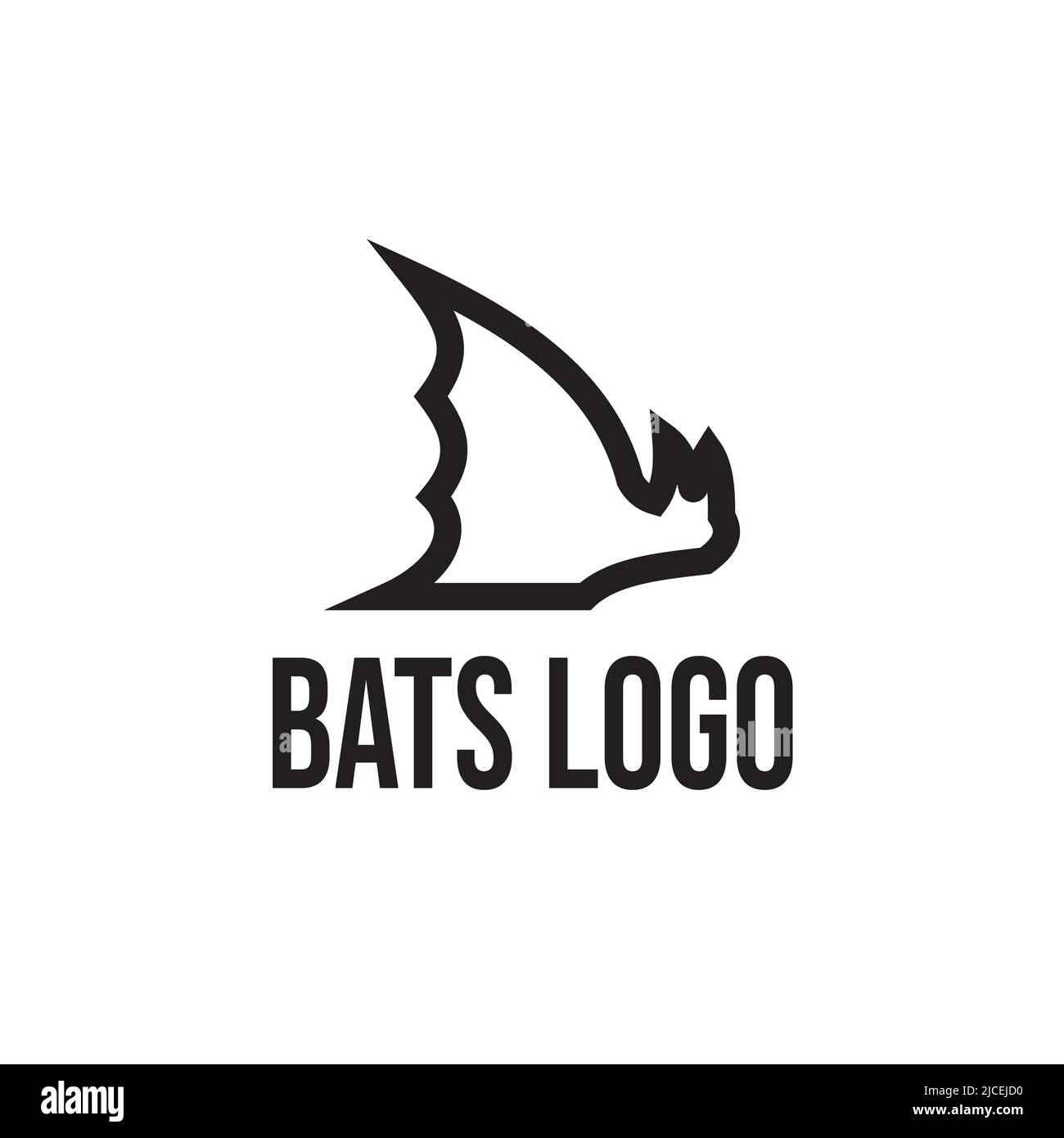 Batman Professional Logo Design Vector Logo design flying bat in line style Stock Vector