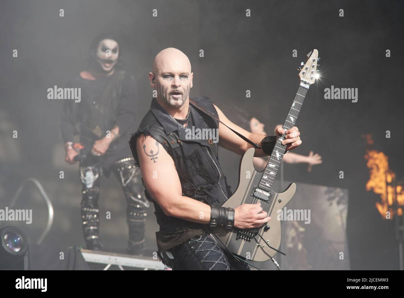 Cradle of Filth performs at Bloodstock Open Air Festival, Catton Park ...