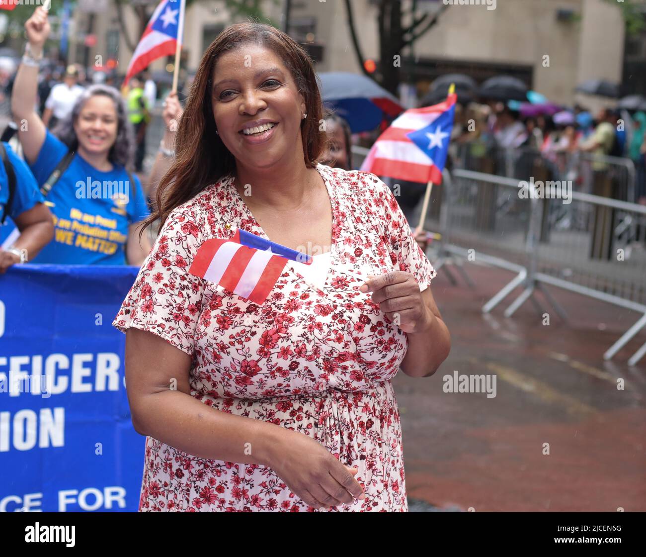New York, New York June 12, 2022 Attorney General, Letitia James at NYC Puerto Rican Day