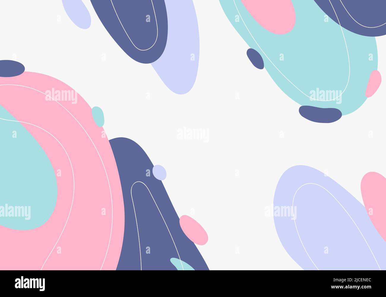 Abstract doodle design artwork decorative style of minimal. Overlapping style template decorative background. Vector Stock Vector