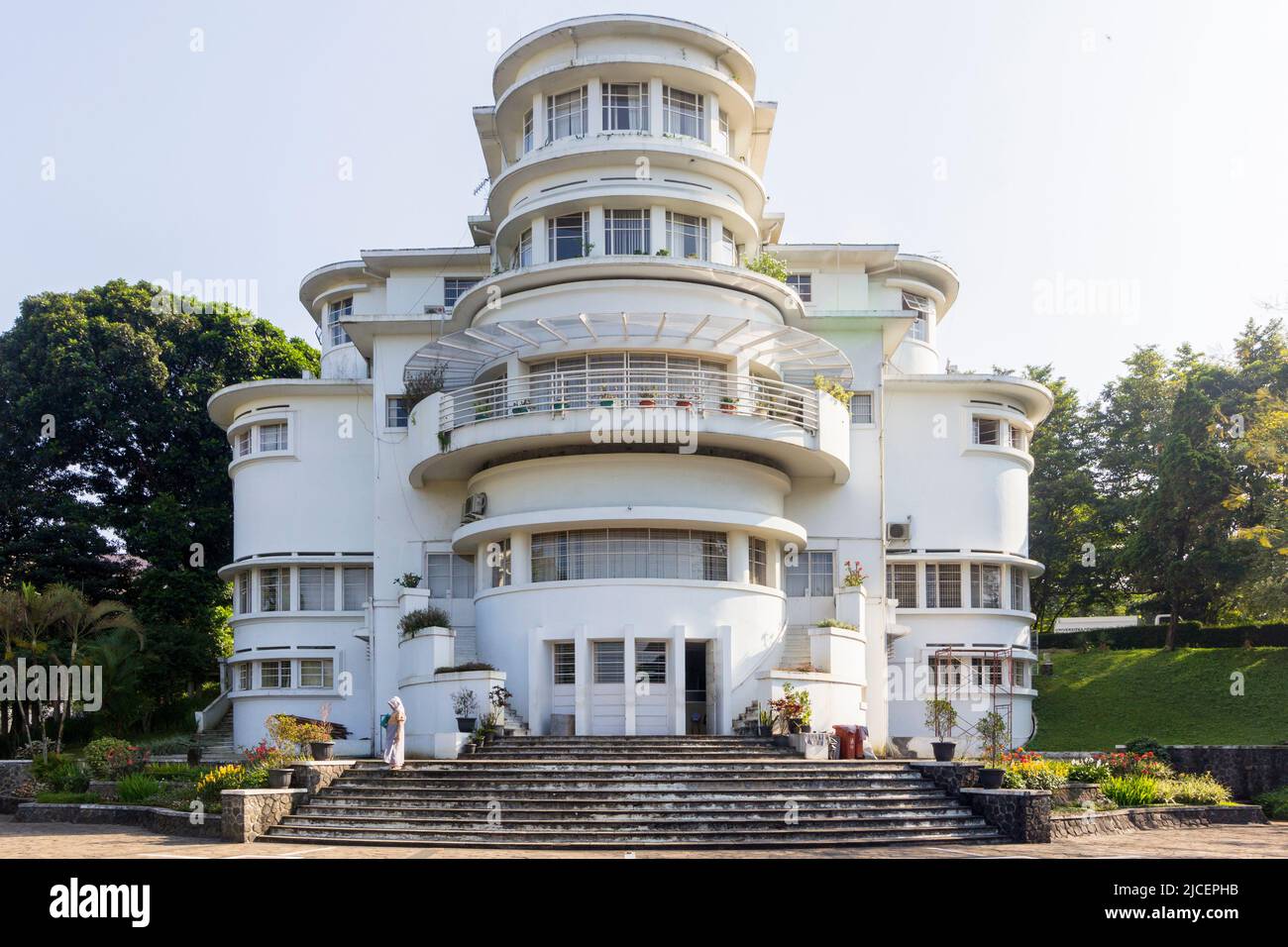 Villa Isola, an art deco architecture in Bandung, Indonesia Stock Photo