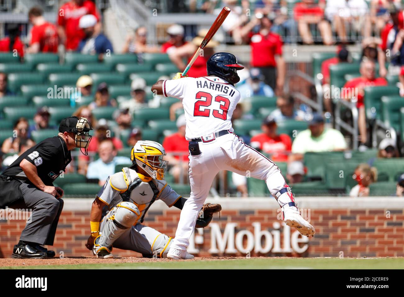 Atlanta Braves center fielder Michael Harris II (23) waits for the