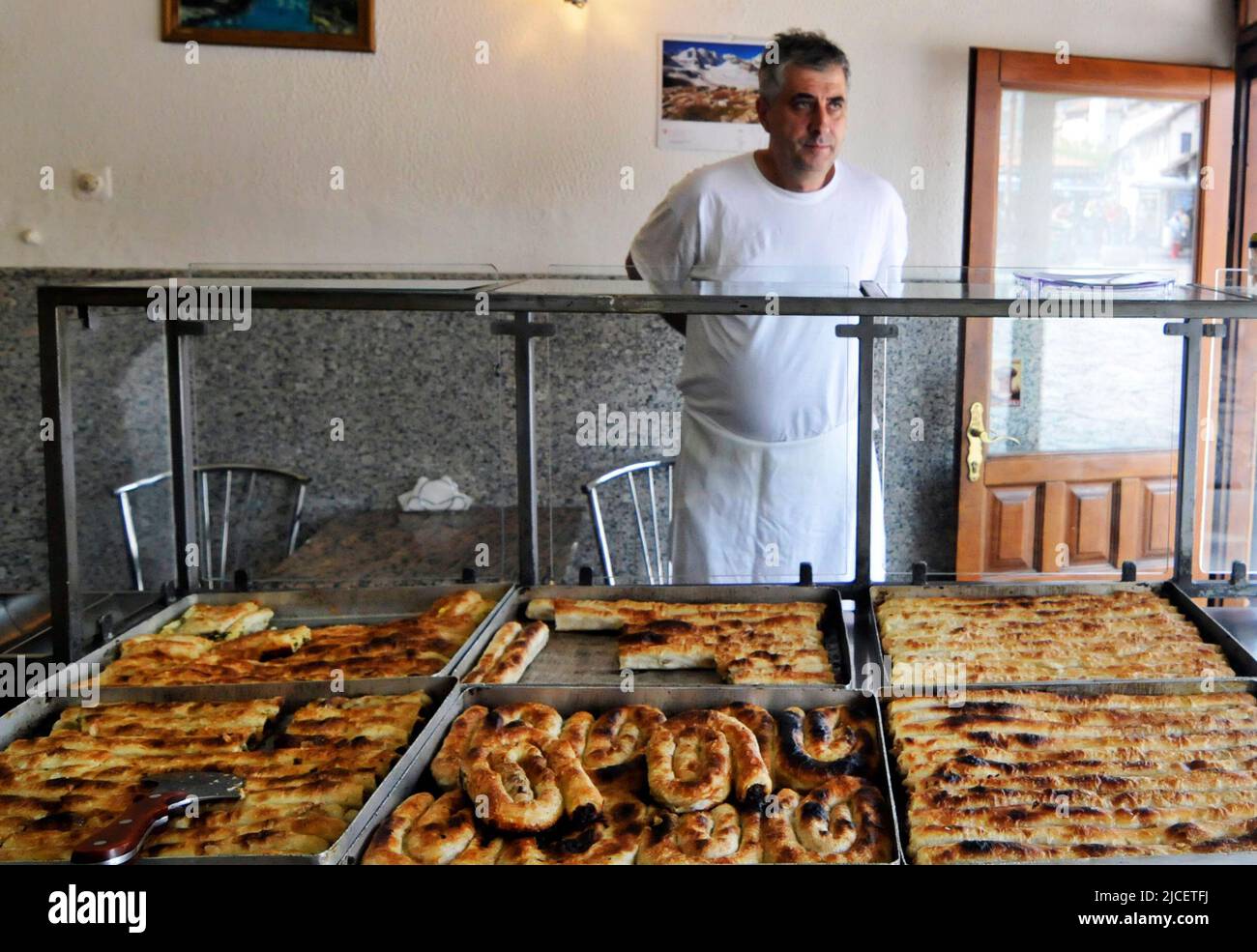 Pita Burek is one of Bosnia's most popular traditional specialty. Stock Photo