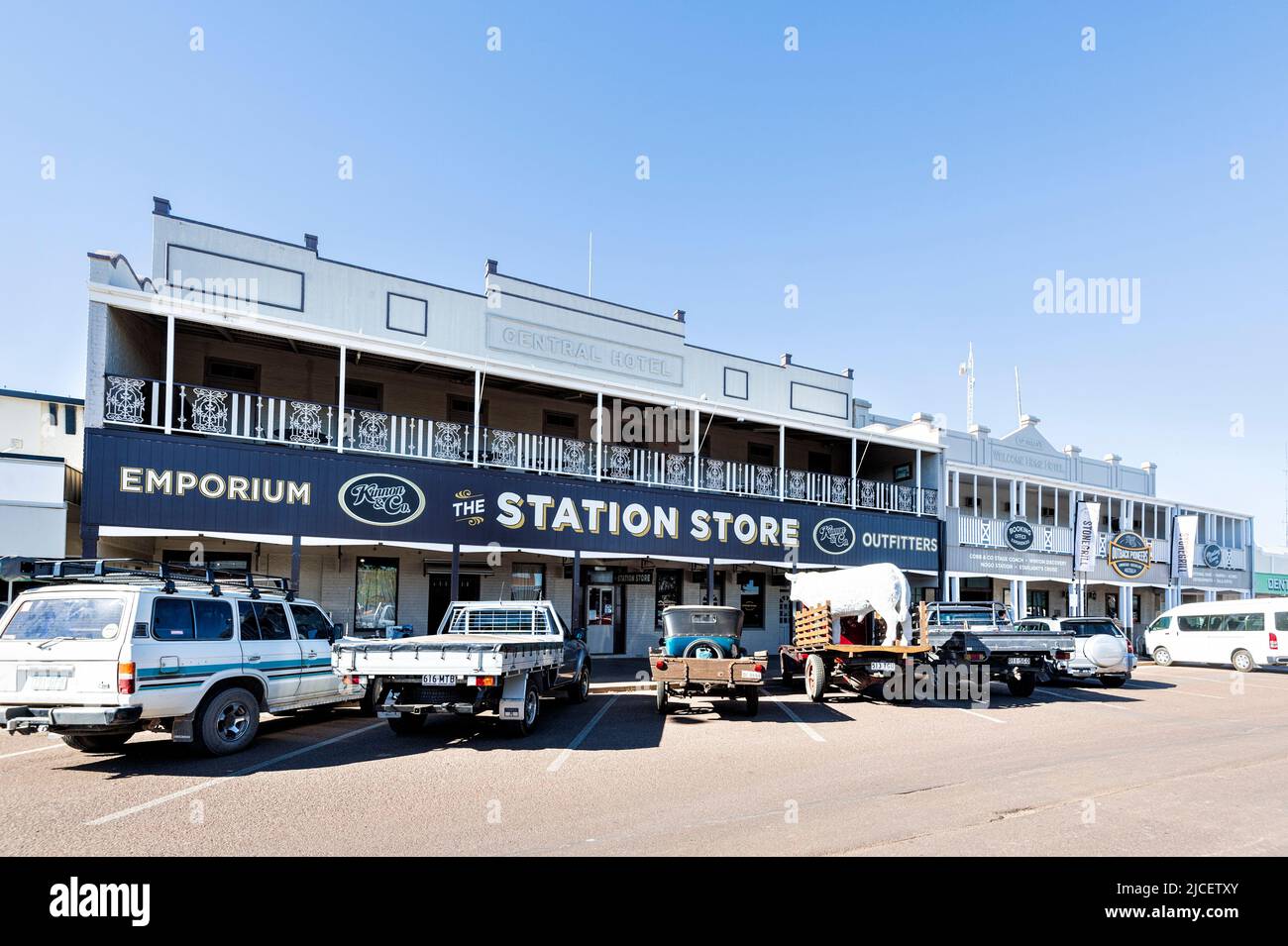 View of the Station Store in Longreach main street in CBD, Queensland, QLD, Australia Stock Photo