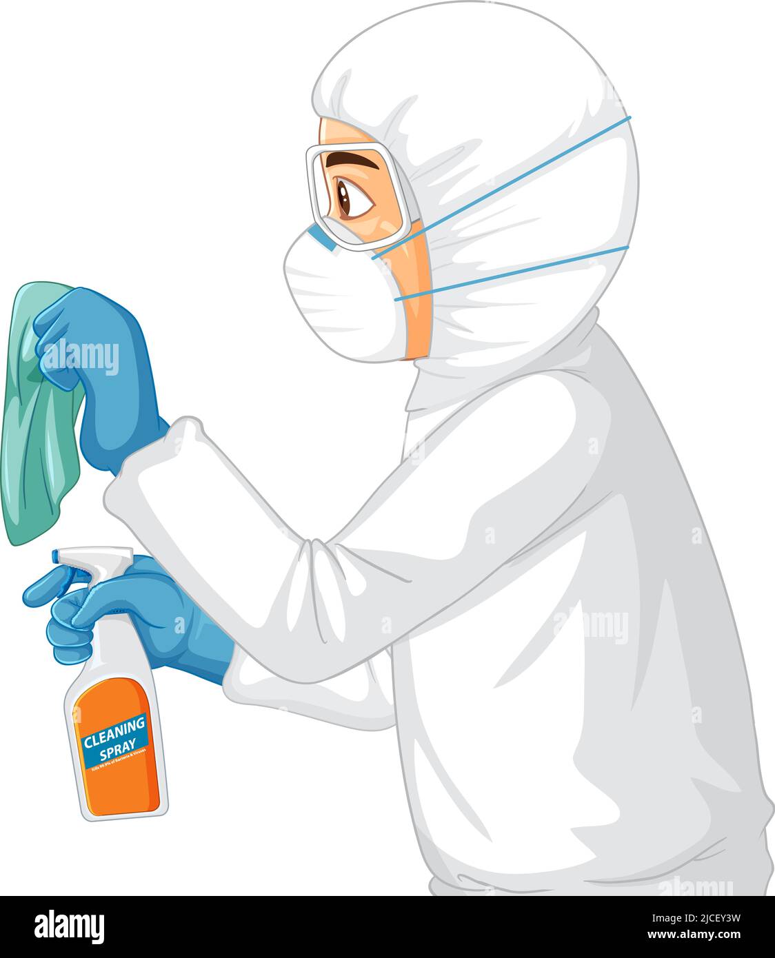 Man in protective hazmat suit illustration Stock Vector Image & Art Alamy