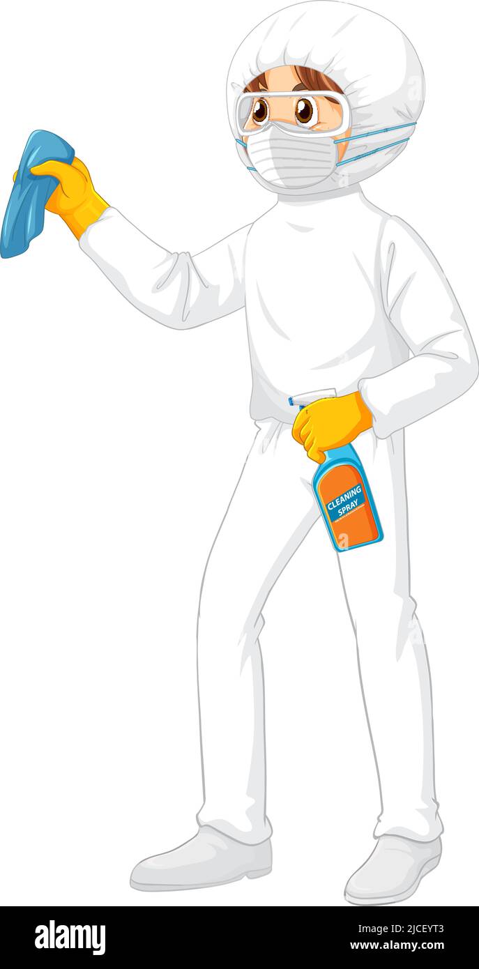 Man in protective hazmat suit illustration Stock Vector Image & Art Alamy