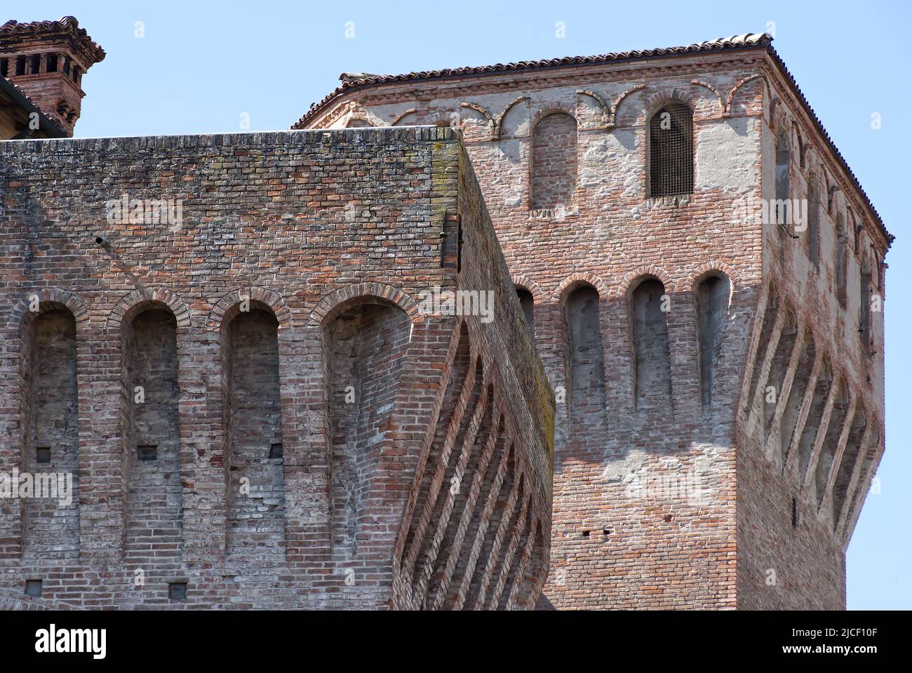 Ancient medieval Castle of Vignola (La Rocca di Vignola). Modena, Italy. Stock Photo