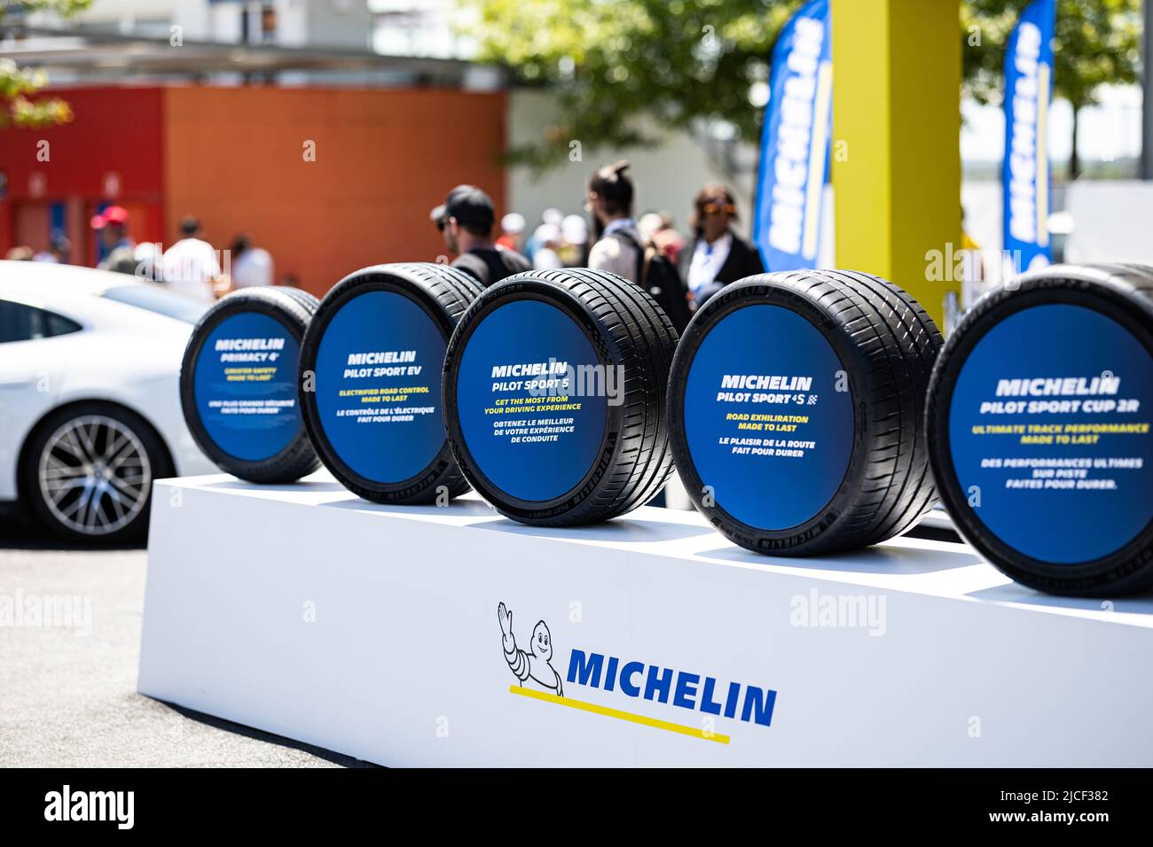 Stand Michelin, Village, ambiance during the 2022 24 Hours of Le Mans, 3rd  round of the 2022 FIA World Endurance Championship, on the Circuit de la  Sarthe, from June 11 to 12,