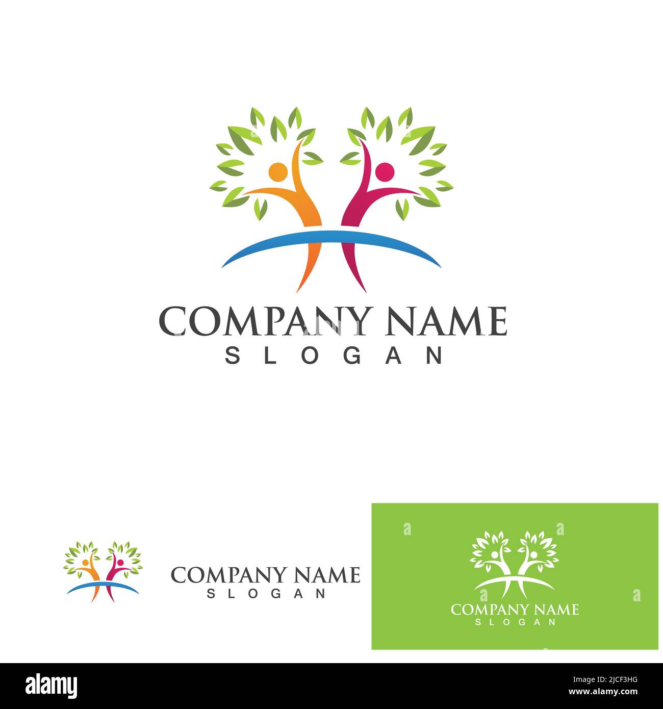 People tree logo and symbol vector template Stock Vector Image & Art ...