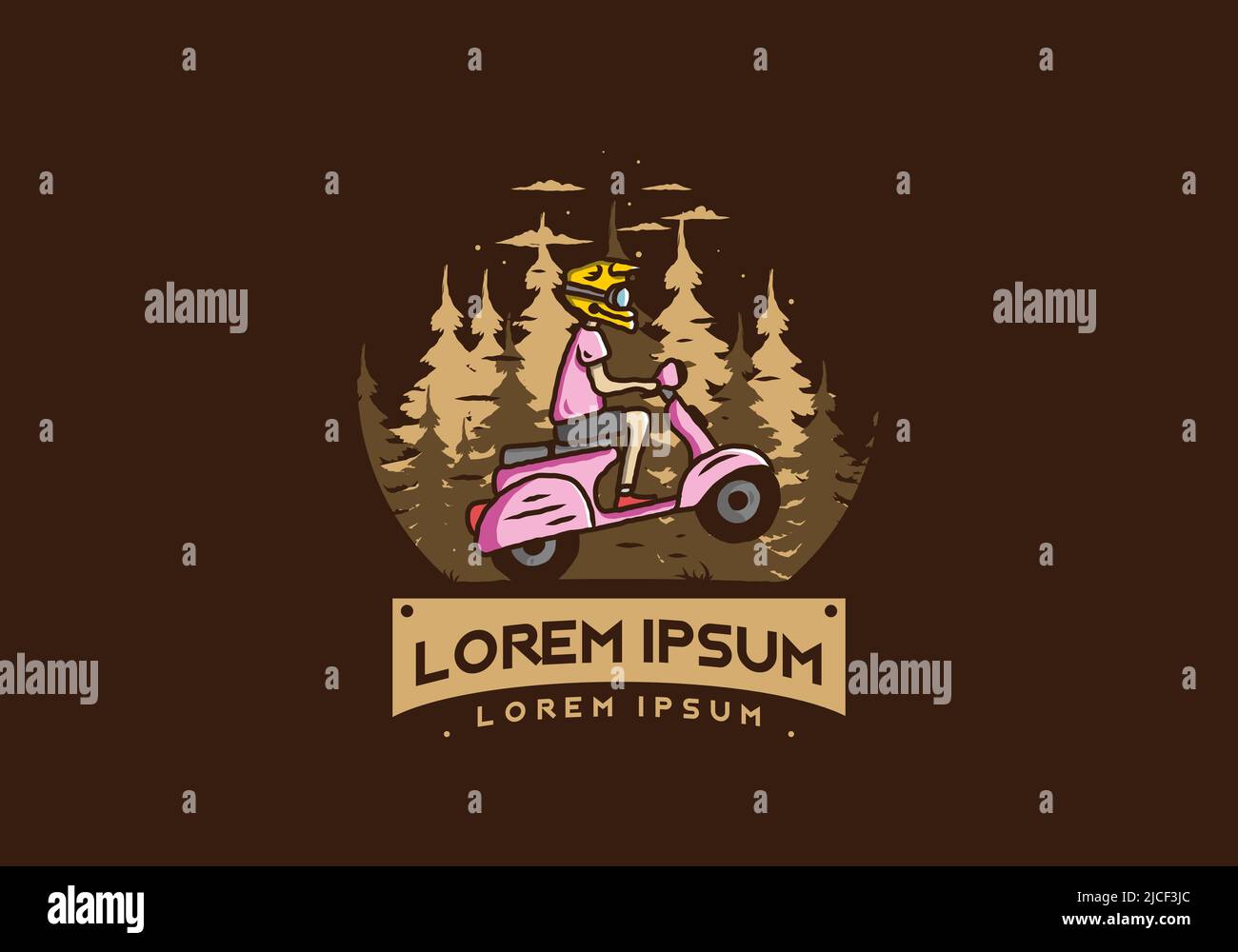 Scooter illustration Stock Vector Images - Alamy