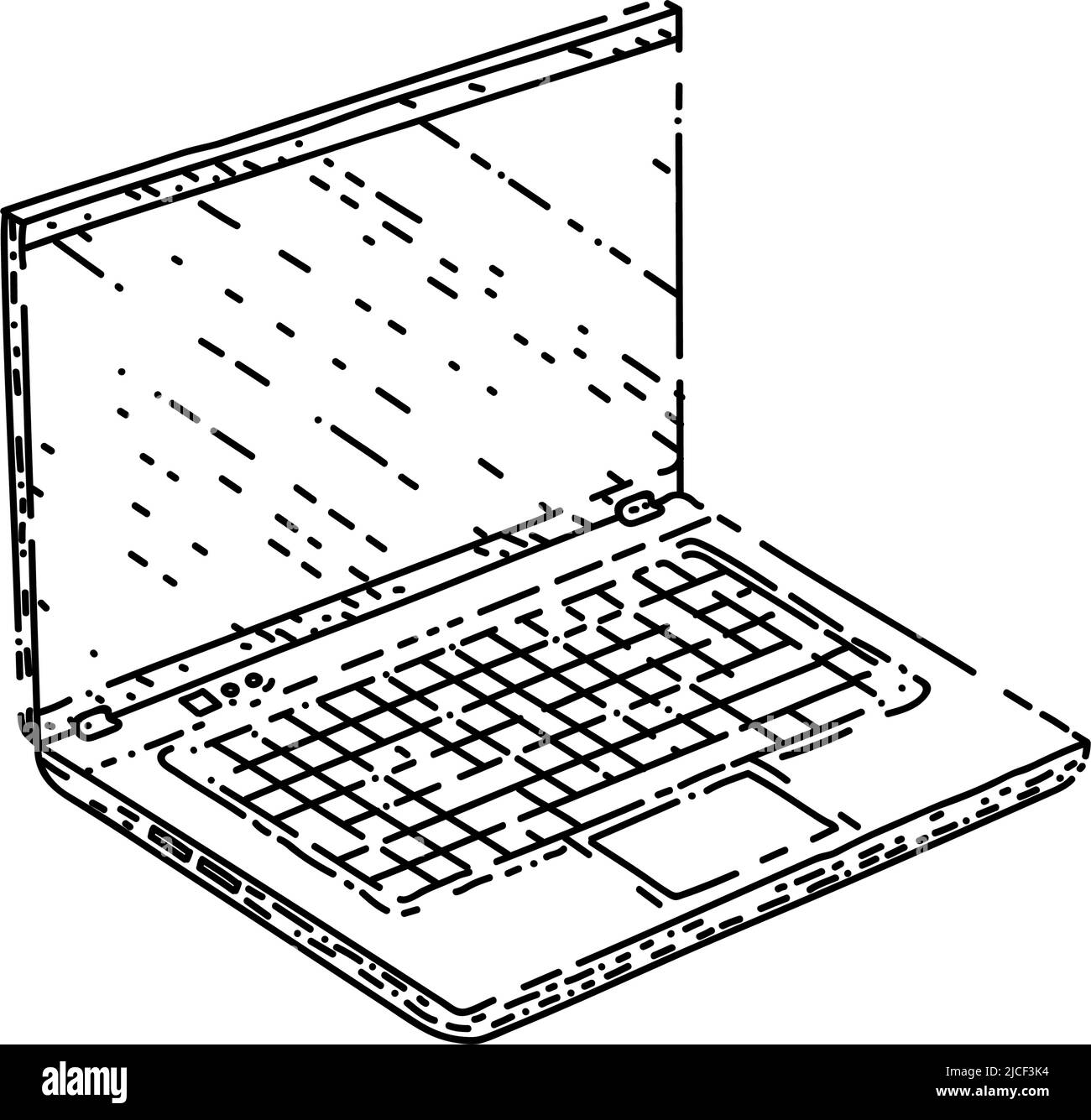 laptop notebook sketch hand drawn vector Stock Vector Image & Art Alamy