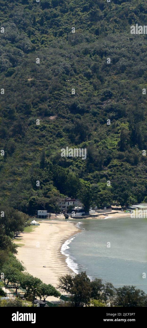A view of Pui O beach, Lantau Island, Hong Kong. Stock Photo
