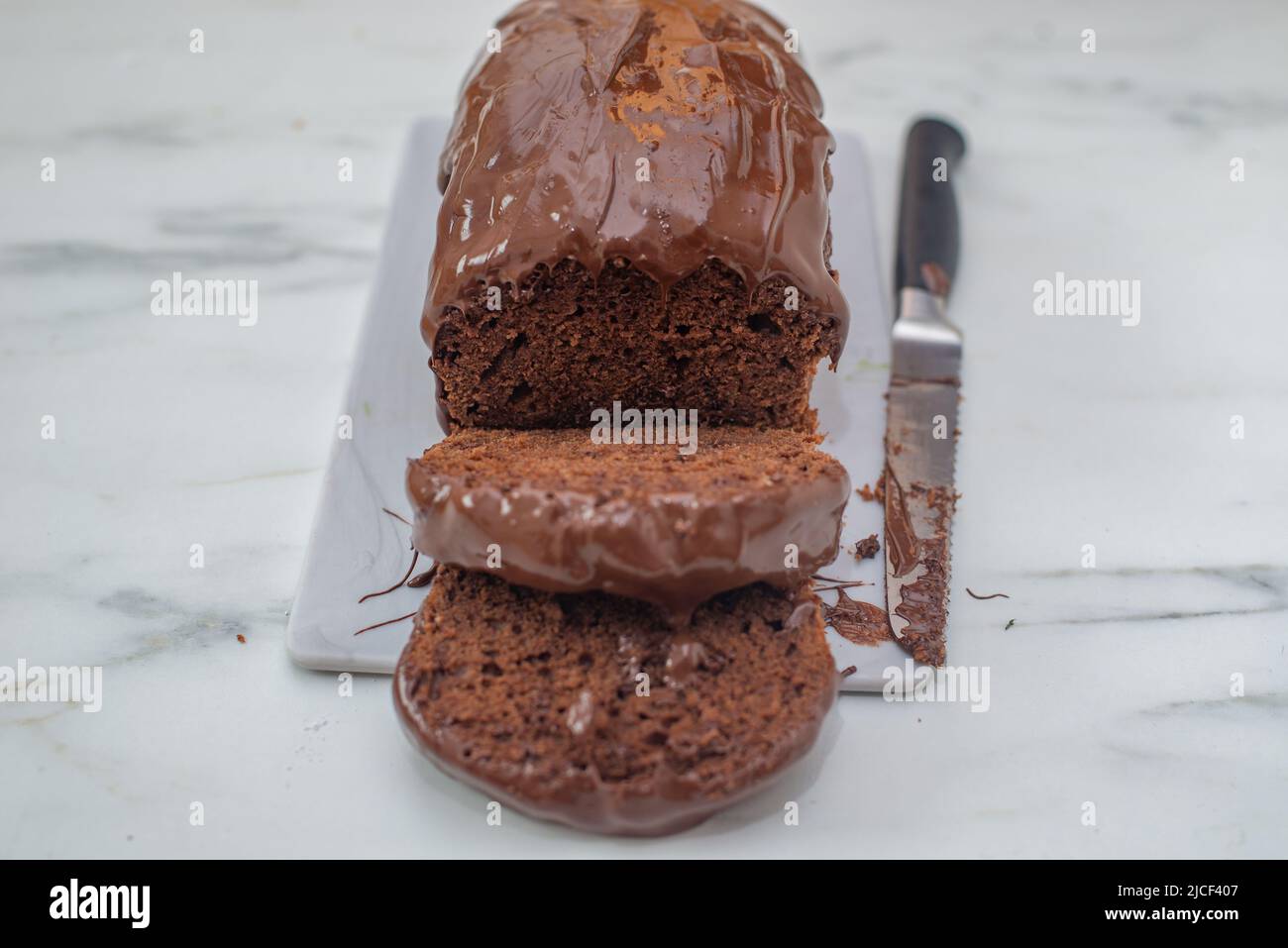 chocolate pound cake Stock Photo