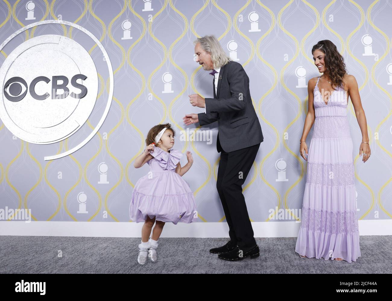 New York, United States. 13th June, 2022. Corey Brunish, Jessica Rose Brunish and daughter Olivia arrive on the red carpet at The 75th Annual Tony Awards at Radio City Music Hall on June 12, 2022 in New York City. Photo by John Angelillo/UPI Credit: UPI/Alamy Live News Stock Photo