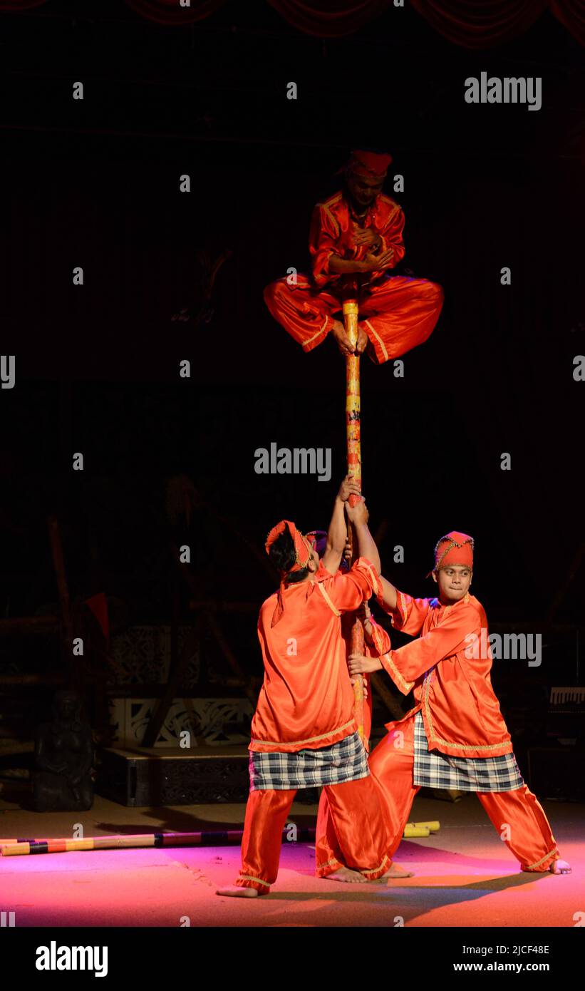 Traditional cultural dances of the different ethnicities of Sarawak, Malaysia. Stock Photo