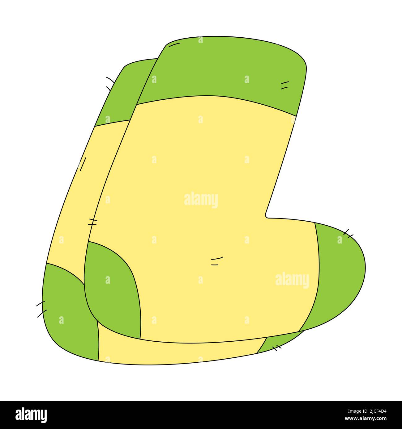 Wool knitted socks in cartoon style. Vector illustration isolated on